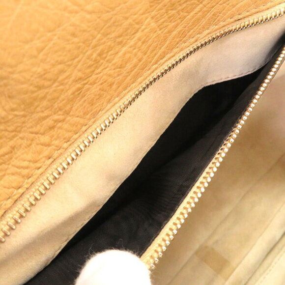 Gucci ostrich bamboo beige fringe handbag brown - Picture 8 of 8
